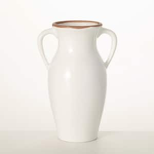 Influence Collection 8" Natural Rimmed White Vase