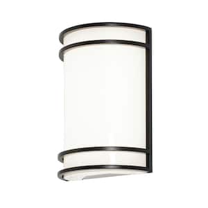 Ventura 10 in. 1-Light Oil-Rubbed Bronze LED Wall Sconce