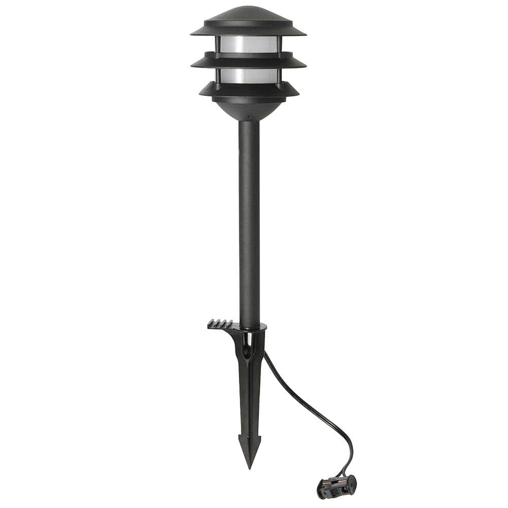 Hampton Bay Low Voltage Matte Black Outdoor Integrated LED Weather