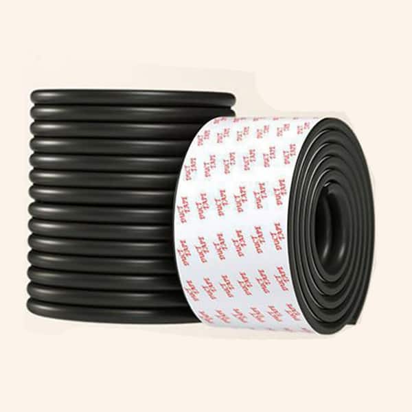 Justincity Self-Adhesive Bunk Bed Ladder Cover Foam Padding Soft Extra-Wide Edge Protector 6.5 ft. Black