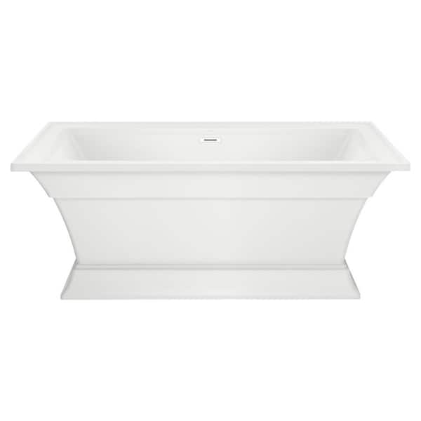 Town Square S 68 in. x 36 in. Soaking Bathtub with Center Drain in White