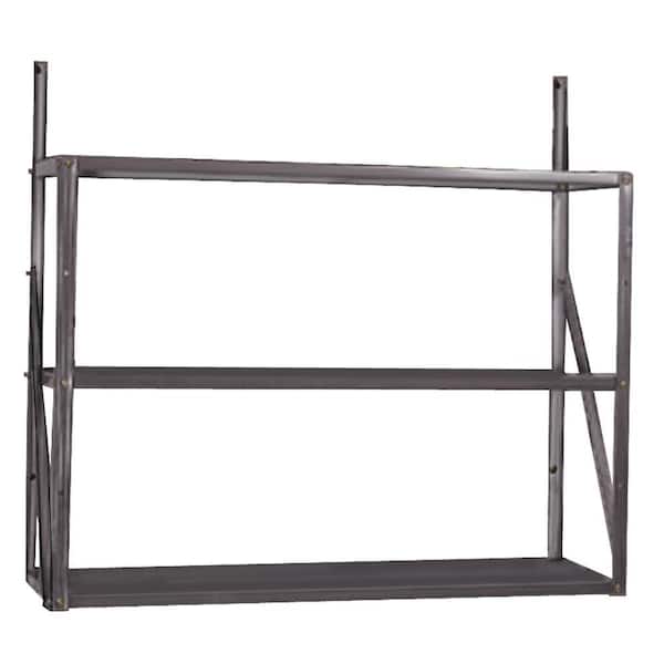 3-Tier Shelf, 30.25 in. H x 33.25 in. W x 10.75 in. D, Galvanized Steel