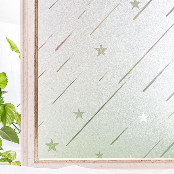 COTTON COLORS 35.4 in. x 78.7 in. Decorative and Privacy 3D Window Film