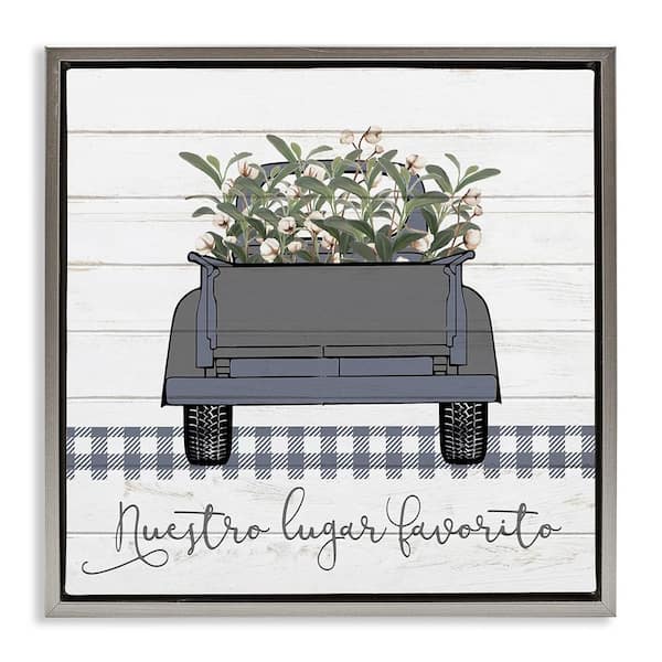 Stupell Industries Together is Our Favorite by Kim Allen Gray Floater Frame Typography Graphic Art Print 25 in. x 25 in.