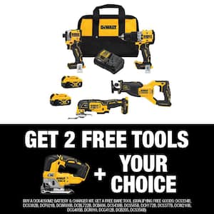 Dewalt dc4ckita 18 volt compact cordless 4 tool combo kit