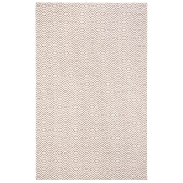 Martha Stewart 2 ft. x 4 ft. Beige/Gray Monochrome Geometric Area Rug