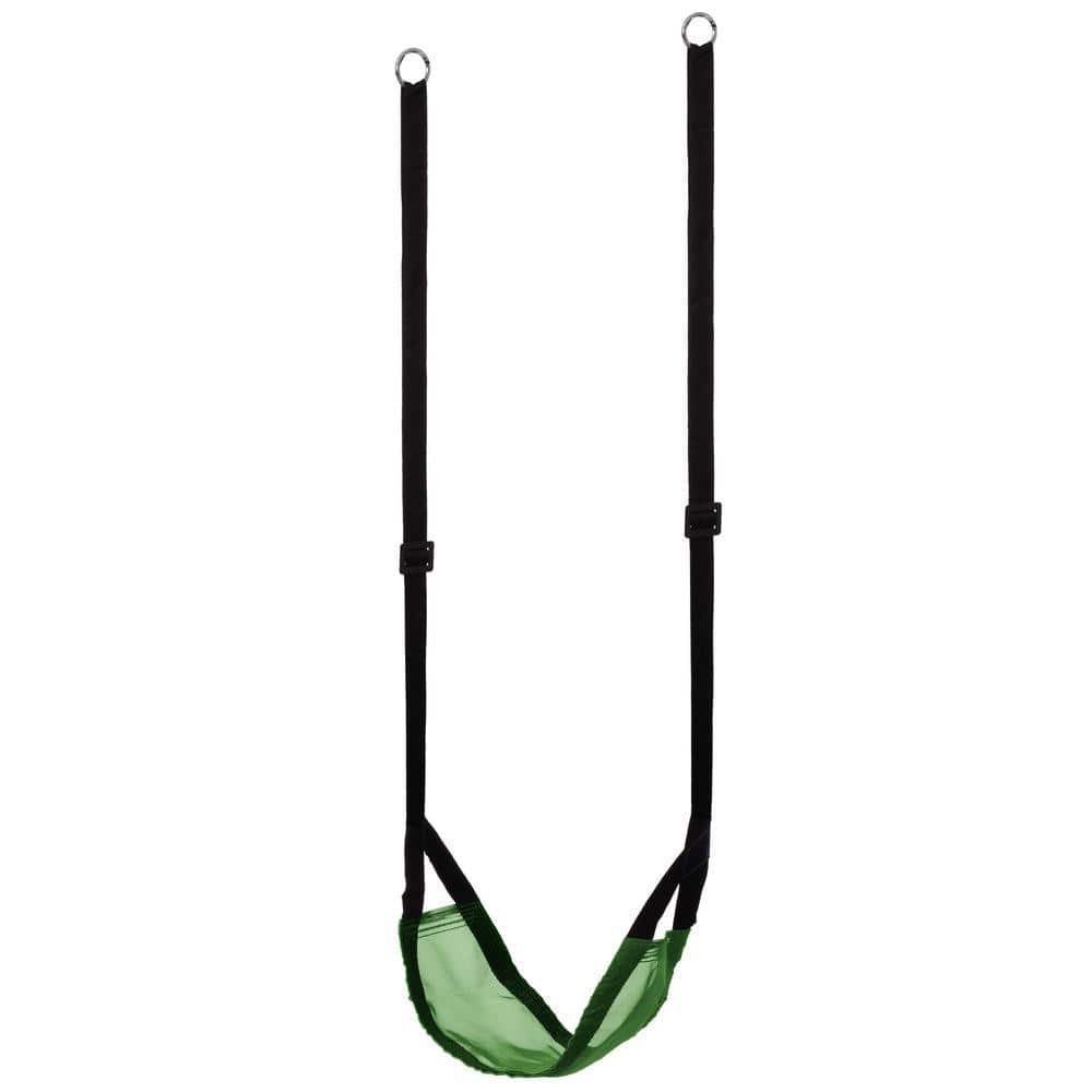 PLAYBERG Indoor and Outdoor Patio Playground Kids Fun Hanging Mesh Fabric Tree Specialty Swing with Adjustable Strap, Green
