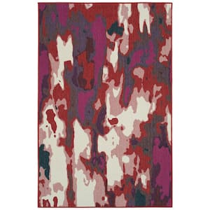 Pianta Collection Red 2'2" x 7'10" Residential Indoor-Outdoor Runner