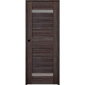 24 in. x 80 in. Right-Hand Frosted Glass 2-Lite Solid Core Imma Gray Oak Wood Composite Single Prehung Interior Door