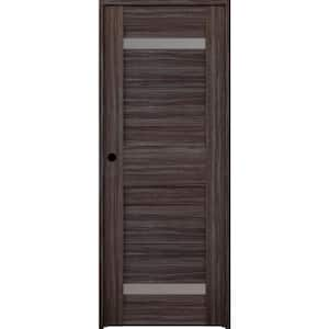 18 in. x 80 in. Right-Hand Frosted Glass 2-Lite Solid Core Imma Gray Oak Wood Composite Single Prehung Interior Door