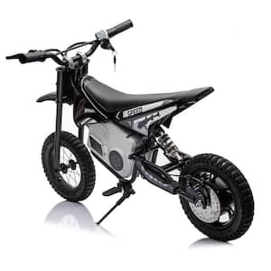 36-Volt Black Electric Mini Dirt Motorcycle for Kids, 15.53MPH Speed, Stepless Variable Speed Drive, Disc Brake, Age14+