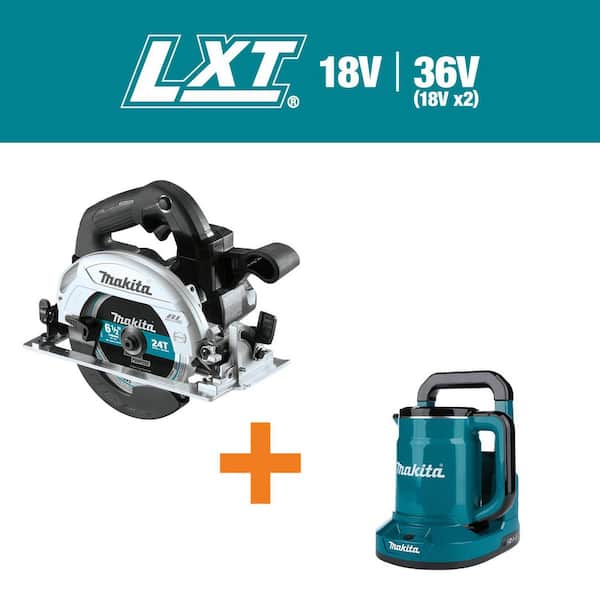 18V 6-1/2 in. LXT Sub-Compact Lithium-Ion Brushless Cordless Circular Saw with bonus 36V (18V X2) LXT Hot Water Kettle