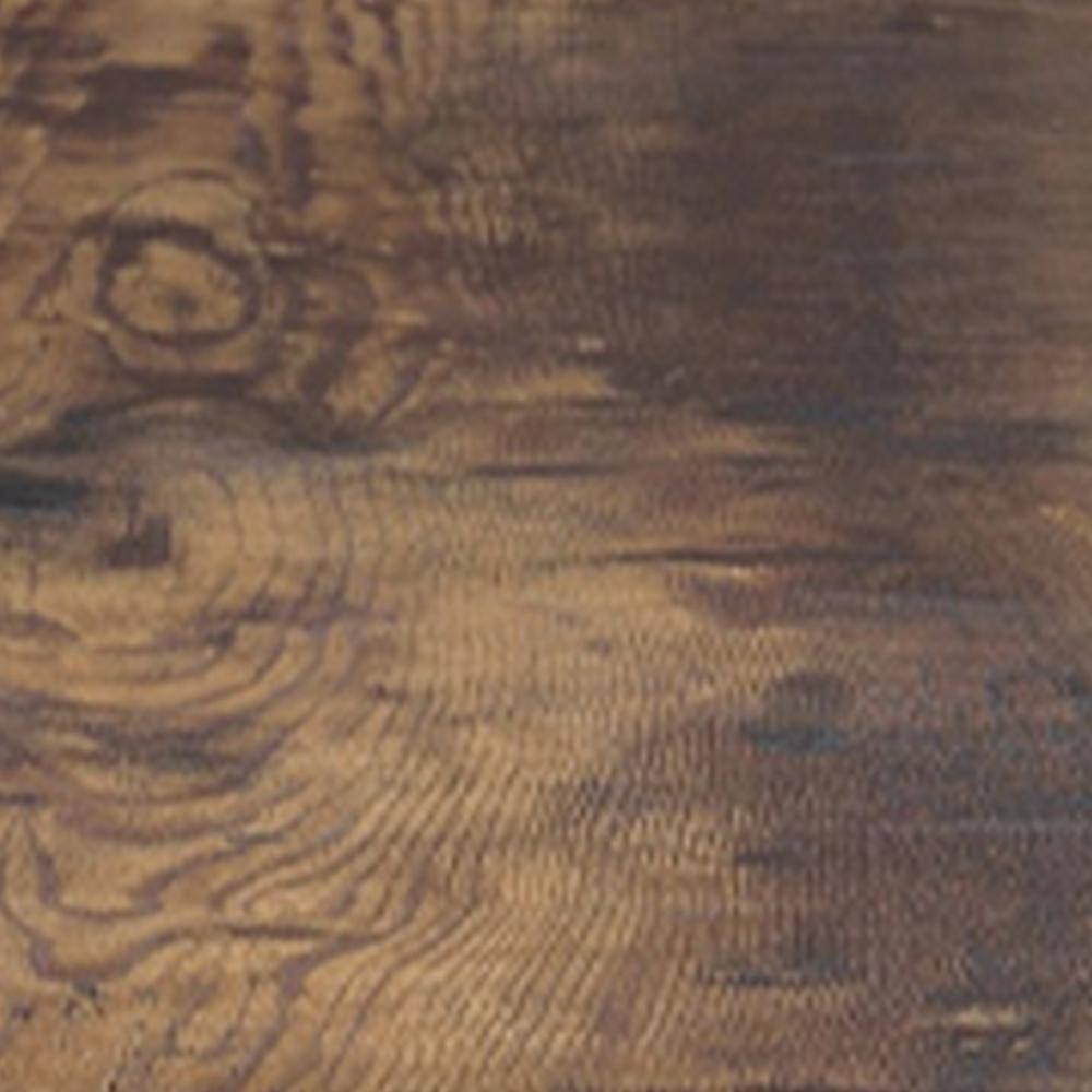 Weathered Oak and Black Rectangular Wood and Metal End Table