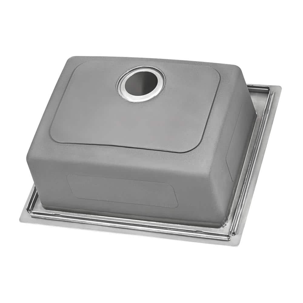 23 x 20 Inch Stainless Steel Drop-In Single Bowl Kitchen Sink