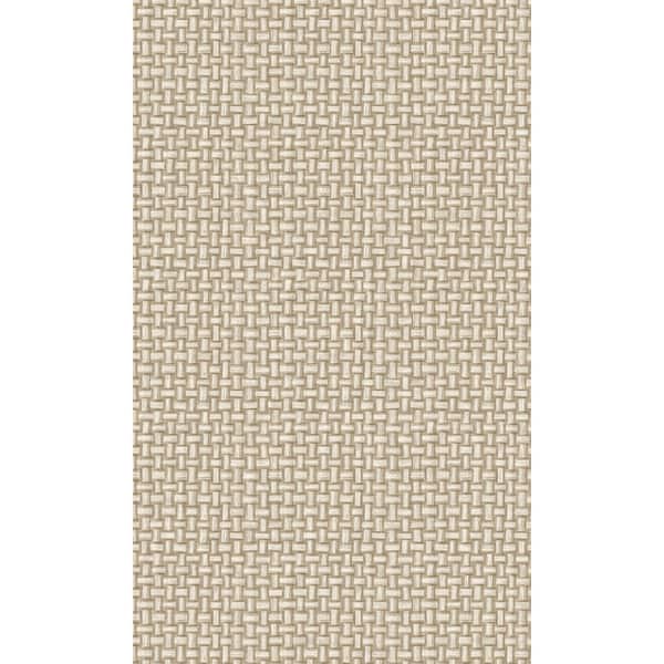 Walls Republic Beige Woven Effect Textured Geometric Printed Non-Woven Paper Paste the Wall Textured Wallpaper 57 Sq. Ft.