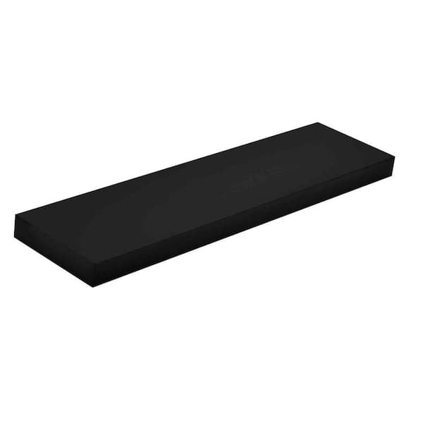 Unbranded 35.5 in. W x 9.25 in. D Black Floating Decorative Wall Shelf