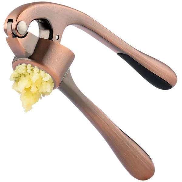 Premium Garlic Press - Durable Garlic Crusher with Soft Grip Handle Easy-Clean Garlic Mincer Tool