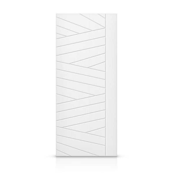 30 in. x 96 in. Hollow Core White Painted Composite MDF Interior Door Slab