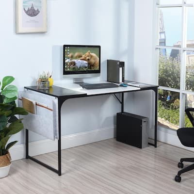 IRIS 15.74 in. W OWD-1060 Simple Design, Basic Computer Desk Laptop Table,  Office Desk, Black Study Table 596677 - The Home Depot