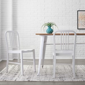 Kipling White Metal Dining Chair (Set of 2) (15.94 in. W x 32.67 in. H)