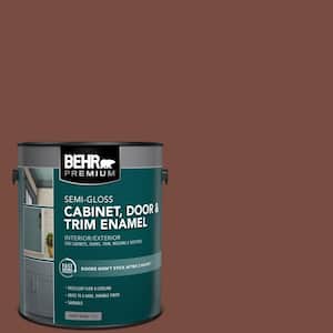 1 gal. #S170-7 Dark Cherry Mocha Semi-Gloss Enamel Interior/Exterior Cabinet, Door & Trim Paint