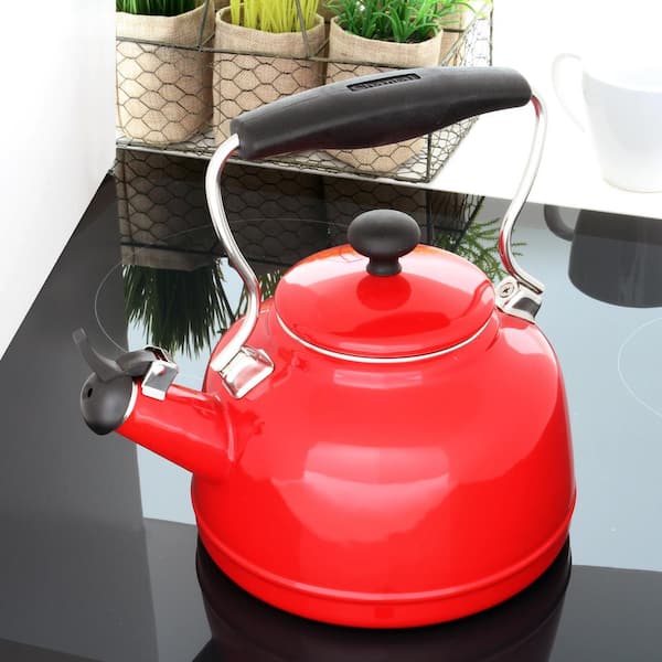 tea kettle, vintage chili red - Whisk