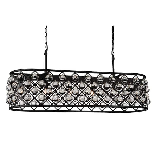 CWI Lighting Renous 6 Light Chandelier With Black Finish