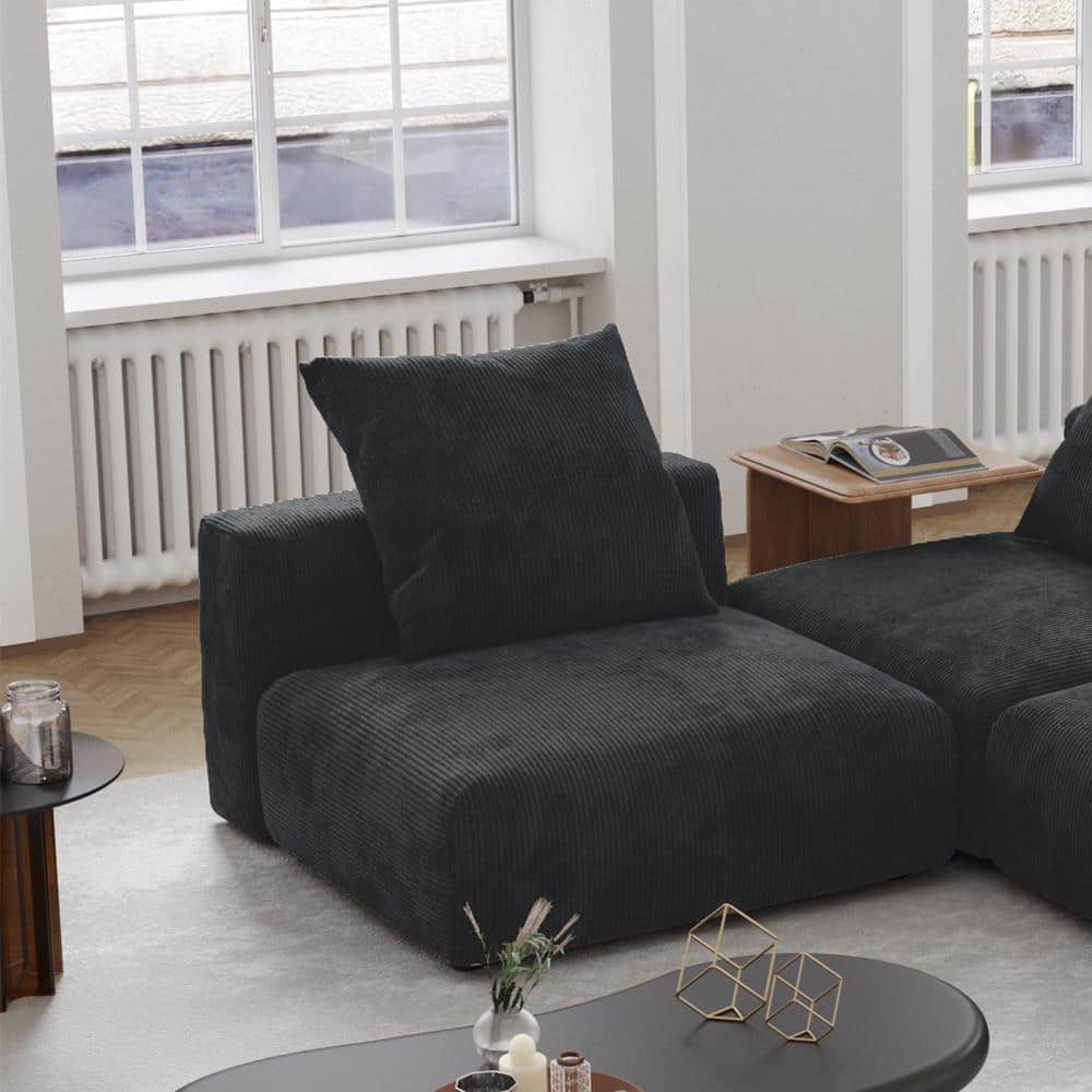 Magic Home 39 in. Armless Oversized Corduroy Polyester Modular