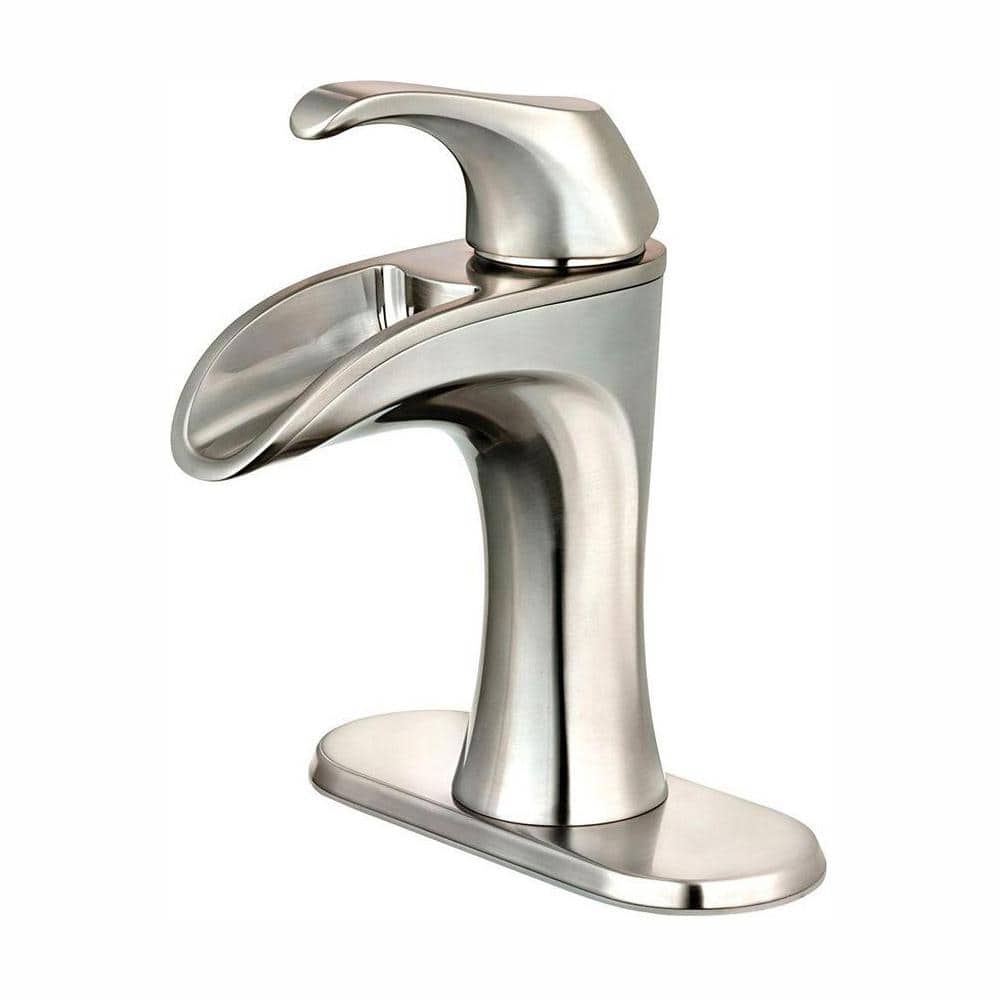 Reviews For Pfister Brea 4 In Centerset Single Handle Bathroom Faucet In Brushed Nickel Lf 042 Brkk The Home Depot