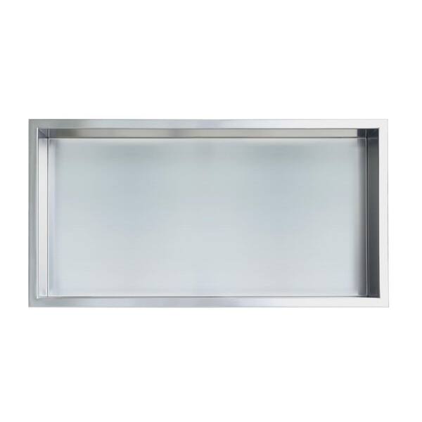 JAG PLUMBING PRODUCTS Showroom Series 12 in. x 24 in. Shower Niche in Brushed Chrome