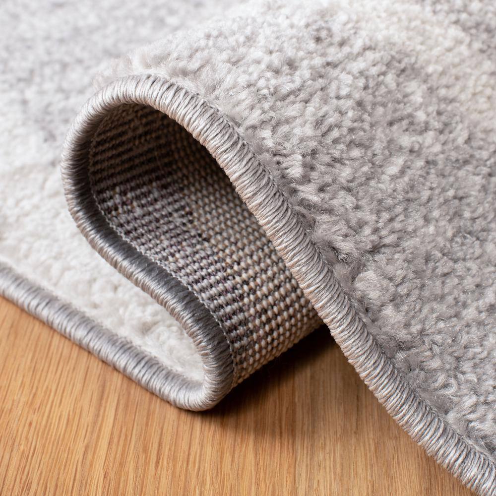 Adirondack Gray and Ivory Square Synthetic Area Rug
