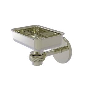 Satellite Orbit One Wall Mounted Soap Dish with Twisted Accents in Polished Nickel