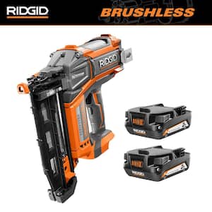 18V Brushless Cordless HYPERDRIVE 16-Gauge 2-1/2 in. Straight Finish Nailer with 2.0 Ah Lithium-Ion Battery