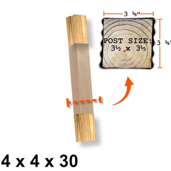 Post Protector 4 in. x 4 in. x 30 in. In-Ground HDPE Fence Post Decay Protection