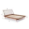 Walker Edison Furniture Company Spindle Back Solid Wood Queen Bed in Caramel HDQSPINCA
