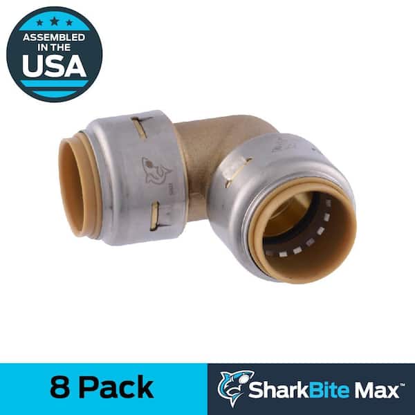 Max 3/4 in. Push-to-Connect Brass 90° Elbow Fitting (8-Pack)