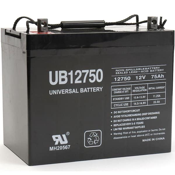UPG 12-Volt 75 Ah Z1 Terminal Sealed Lead Acid (SLA) AGM Rechargeable  Battery UB12750 (Group 24) - The Home Depot