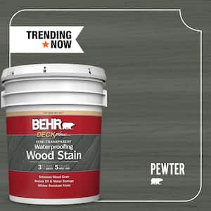 5 gal. #ST-131 Pewter Semi-Transparent Waterproofing Exterior Wood Stain