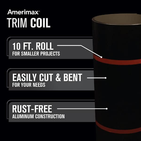 10 in. x 10 ft. Black over Bronze Aluminum Trim Coil