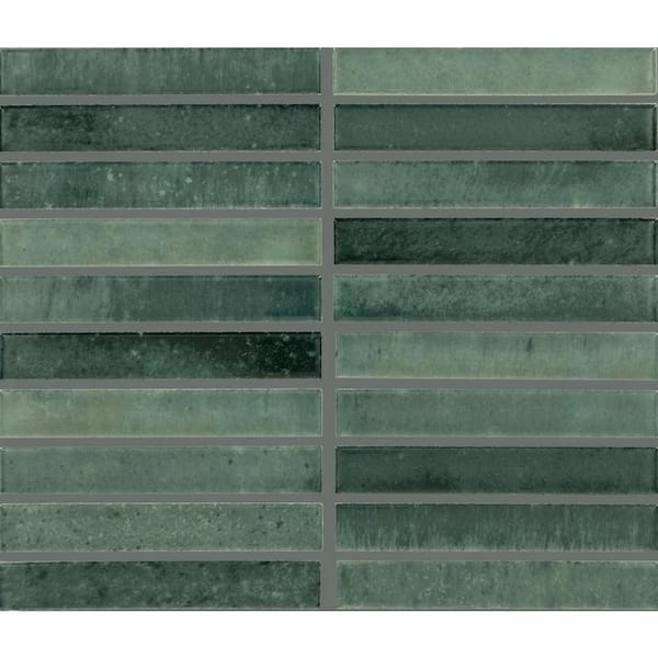 Daltile Miramo Reef 2-1/2 in. x 3 in. Glossy Ceramic Straight Joint Mosaic Tile Sample