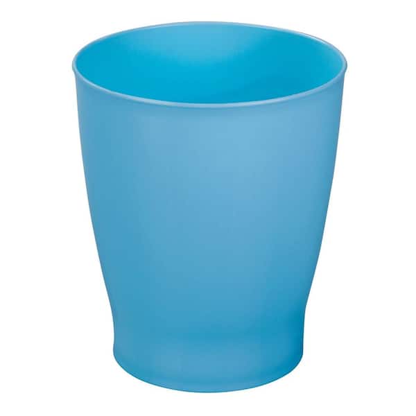 Unbranded 1.25 Gal. Cornflower Blue Circular Plastic Uncovered Trash Can