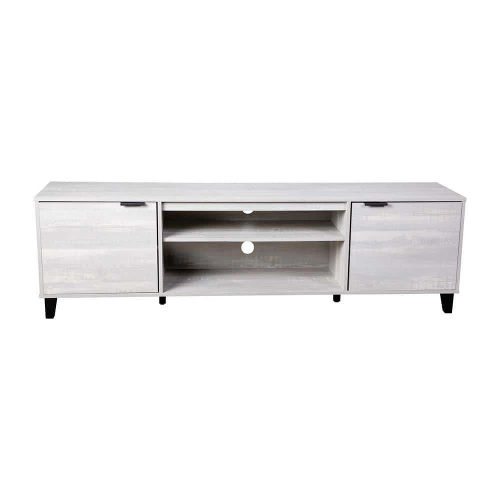 TAYLOR + LOGAN 70 in. Gray Entertainment Center Drawer Fits Up to in.