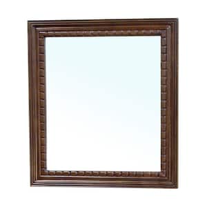 Dalton 36 in. W x 32 in. H Framed Rectangular Bathroom Vanity Mirror in Walnut
