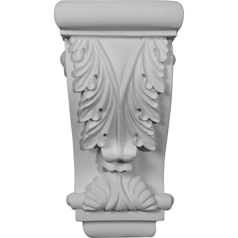 White Urethane Leaf Decorative Corbel 7"