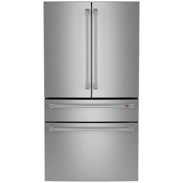 Cafe 28.7 cu. ft. Smart Four Door French Door Refrigerator in Stainless Steel with Dual-Dispense Autofill Pitcher