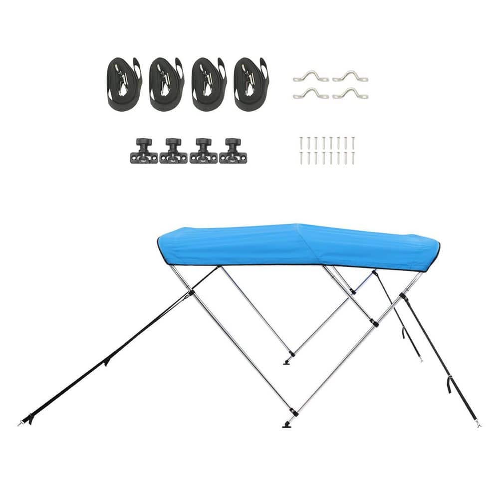 3 Bow Boat Bimini Tops, Durable Polyester Canopy with Aluminum Frame, Water-Resistant and UV Protection Boat Awning price history on PriceWatchPro