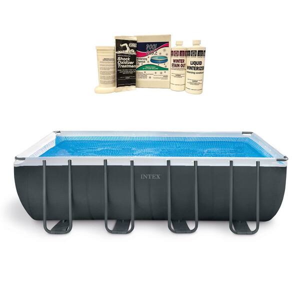 INTEX Ultra 18 ft. XTR Frame Pool Set with Pump Filter and Winterizing Kit, 10000 Gallons Capacity