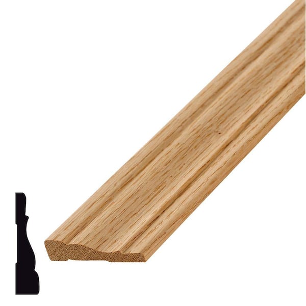 5/8 in. D x 2-1/4 in. W x 84 in. L Unfinished Solid Red Oak Wood Casing Moulding