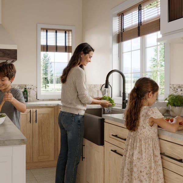 Karran QA-740 Quartz/Granite 34 in. Single Bowl Farmhouse/Apron