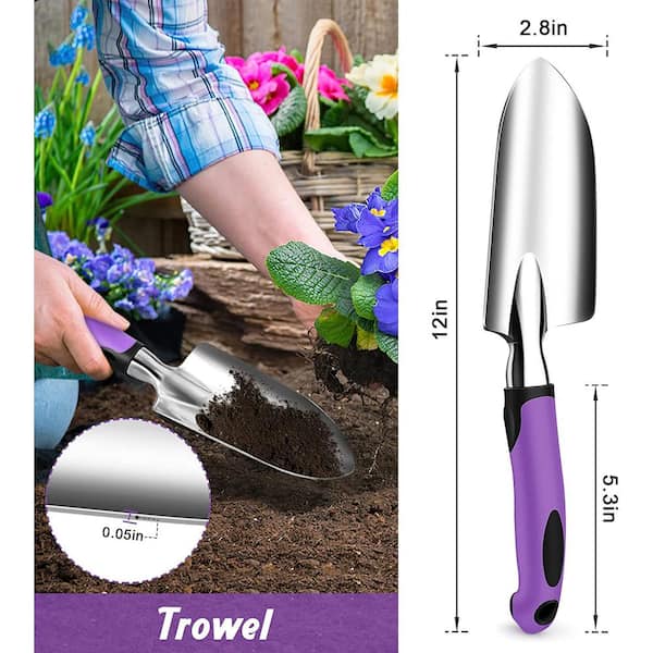 Garden Tools Set 3 Piece Ergonomic Garden Tool, Vertical Handle Garden  Tools for Arthritis Requires Less Grip Strength for Gardening, Gifts Tools  for